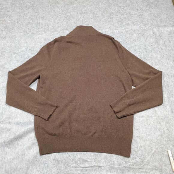 Polo Ralph Lauren Sweater Mens Medium Merino Wool 1/4 Zip Pullover Knit Brown - Picture 7 of 12